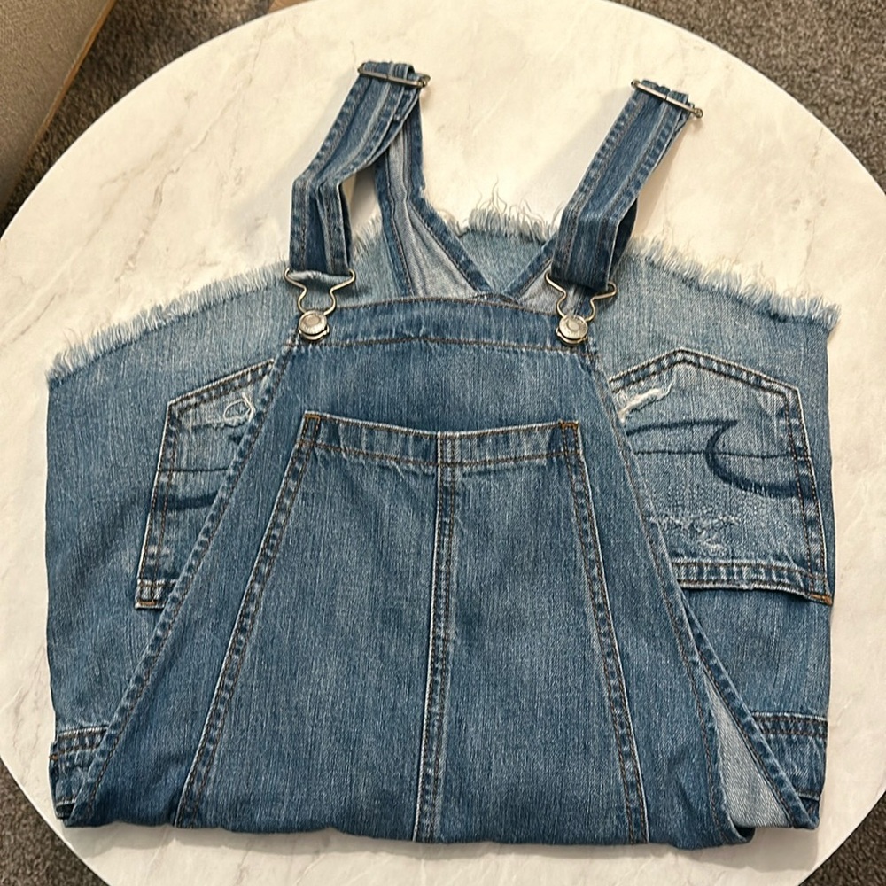 American Eagle Denim Overall Shorts, Size XS